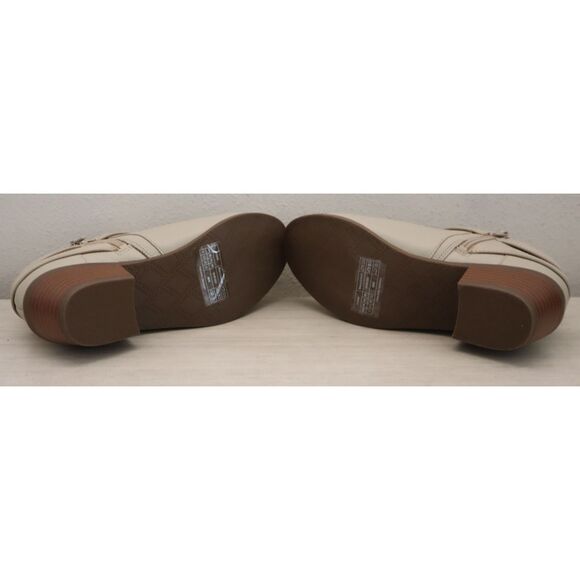 Vionic J0765L2250 Women's Sz 6W Oatmeal/Beige Leather Farrah Ankle Boots - Picture 5 of 13